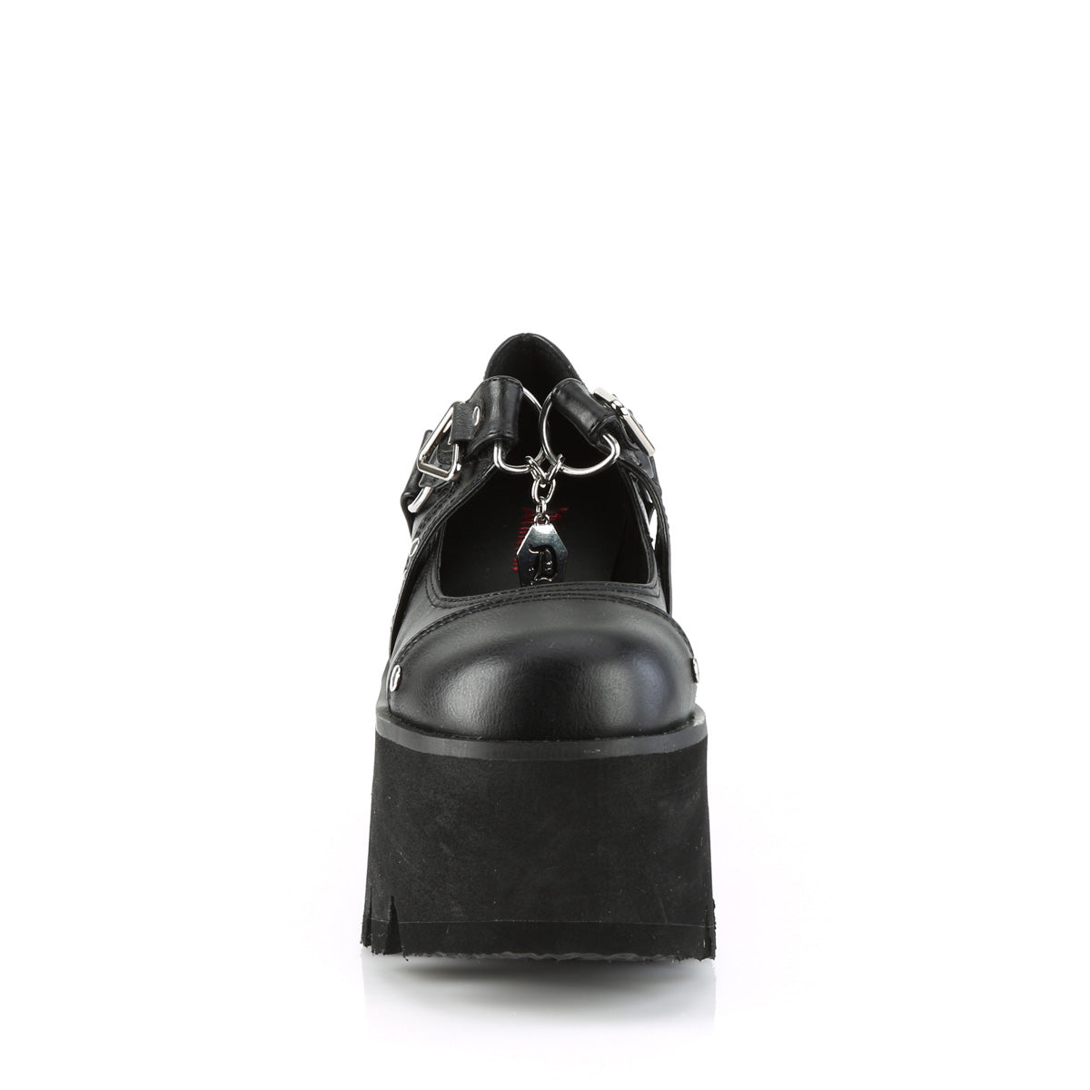 3 1/2"Chunky Heel, 2 1/4"Cut Out PF Maryjane (Demonia ASH33/BVL)