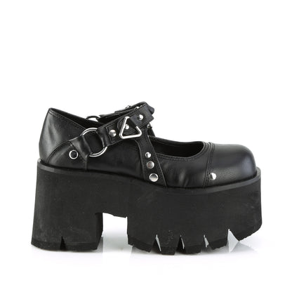 3 1/2"Chunky Heel, 2 1/4"Cut Out PF Maryjane (Demonia ASH33/BVL)