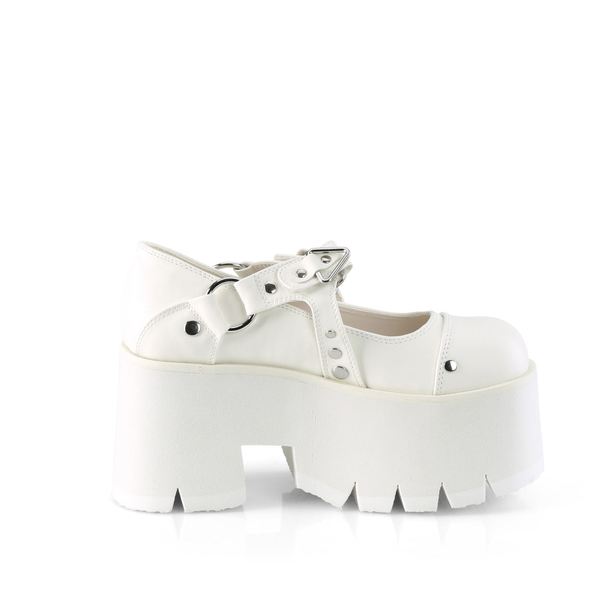 3 1/2"Chunky Heel, 2 1/4"Cut Out PF Maryjane (Demonia ASH33/BVL)