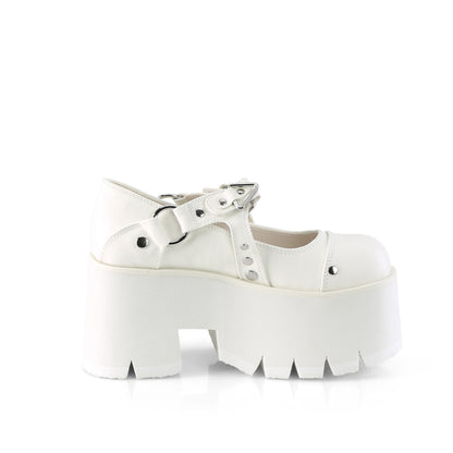 3 1/2"Chunky Heel, 2 1/4"Cut Out PF Maryjane (Demonia ASH33/BVL)