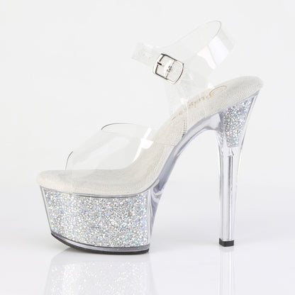 6" Heel, 2 1/4" PF Ankle Strap Sandal w/RS Inserts (Pleaser ASP608RSI/C/C-SRS)