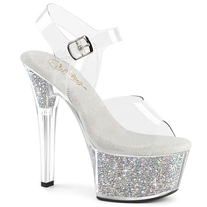 6" Heel, 2 1/4" PF Ankle Strap Sandal w/RS Inserts (Pleaser ASP608RSI/C/C-SRS)