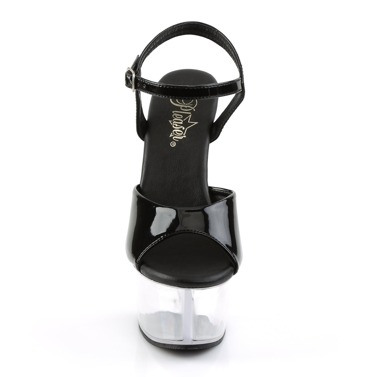 6" Heel, 2 1/4" PF Vegan Friendly Ankle Strap Sandal (Pleaser ASP609/B/C)