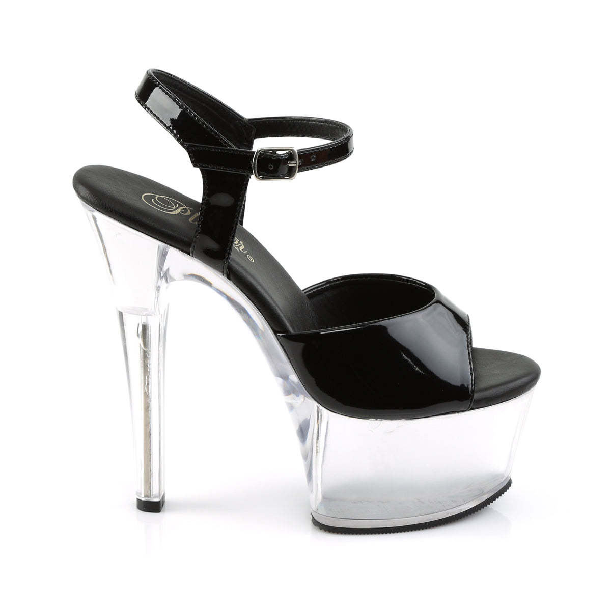 6" Heel, 2 1/4" PF Vegan Friendly Ankle Strap Sandal (Pleaser ASP609/B/C)