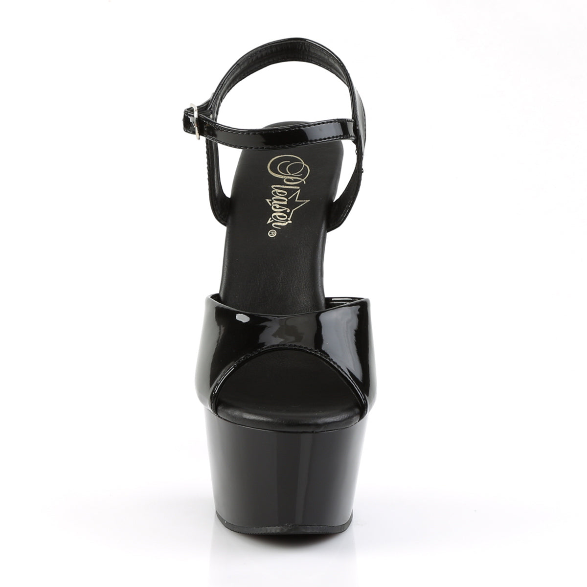 6" Heel, 2 1/4" PF Vegan Friendly Ankle Strap Sandal (Pleaser ASP609/B/C)