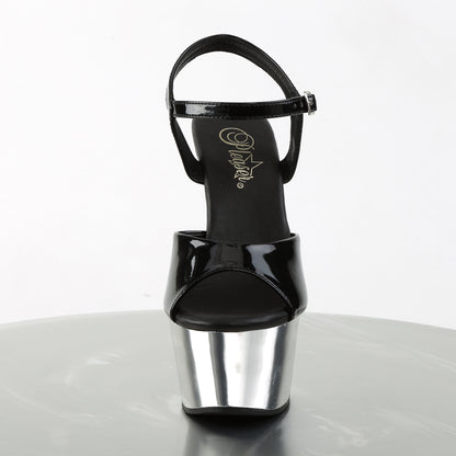 6" Heel, 2 1/4" PF Vegan Friendly Ankle Strap Sandal (Pleaser ASP609/B/C)