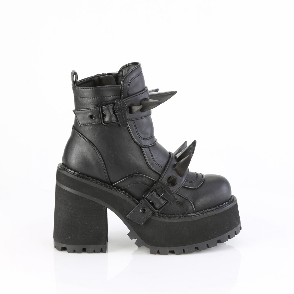 4 3/4" Heel, 2 1/4" PF Ankle Boot, Inside Zip (Demonia ASST72/B)