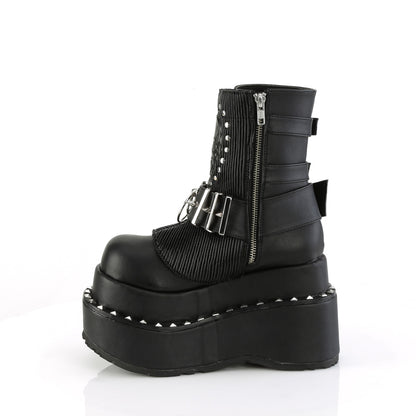 4 1/2" Tiered PF Lace-Up Ankle Boot, Side Zip (Demonia BEAR150/BVL)