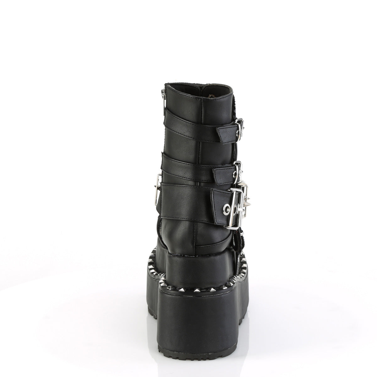 4 1/2" Tiered PF Lace-Up Ankle Boot, Side Zip (Demonia BEAR150/BVL)