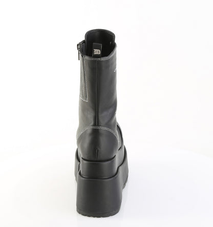 4 1/2" Tiered PF Mid-Calf Boot, Inner & Outer Zip (Demonia BEAR182/BVL)