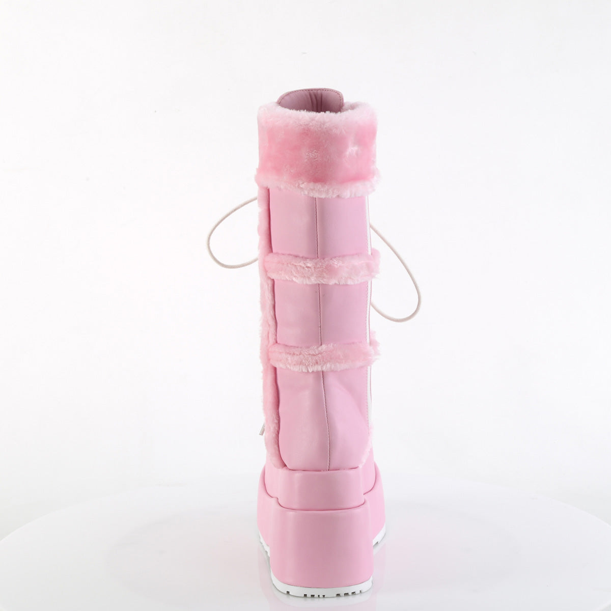 4 1/2" PF Goth Punk Stacked Vegan Suede Calf BT (Demonia BEAR202/B/PU)