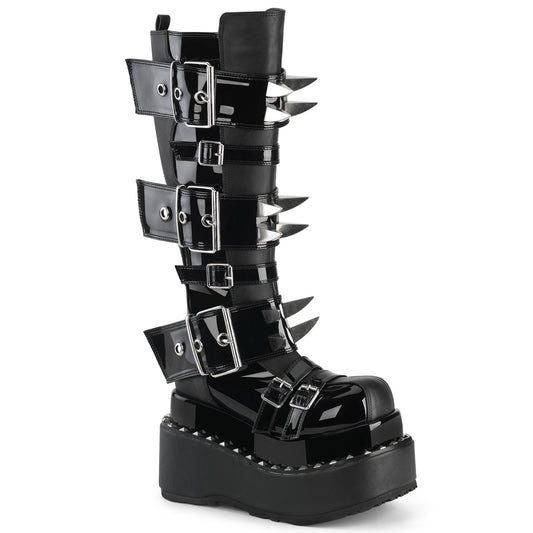 4 1/2" Tiered PF Buckle Knee High, Inside Zip (Demonia BEAR215/BVL)