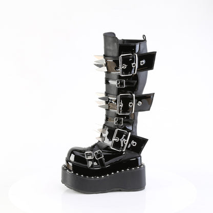 4 1/2" Tiered PF Buckle Knee High, Inside Zip (Demonia BEAR215/BVL)