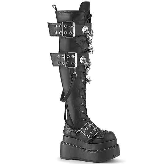 4 1/2" Tiered PF STR Over-The-Knee Boot, Side Zip (Demonia BEAR316/BVL)