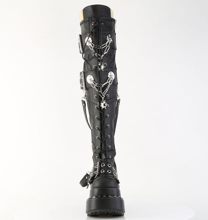 4 1/2" Tiered PF STR Over-The-Knee Boot, Side Zip (Demonia BEAR316/BVL)
