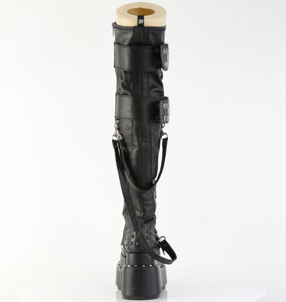 4 1/2" Tiered PF STR Over-The-Knee Boot, Side Zip (Demonia BEAR316/BVL)