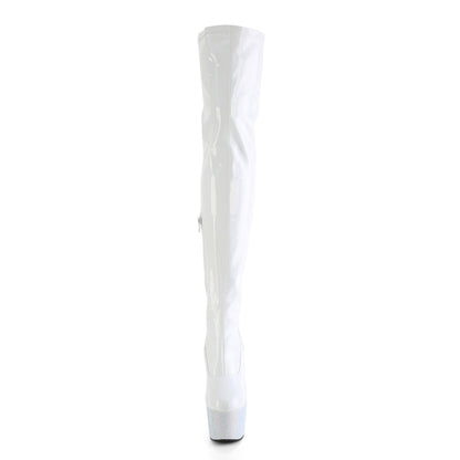 *7" Heel, 2 3/4" PF Stretch Thigh Boot w/RS, Side Zip (Pleaser BEJ3000-7/BPHG/BPRS)