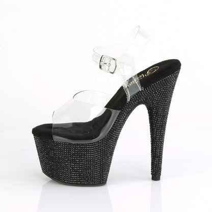 7" Heel, 2 3/4" PF Ankle Strap Sandal w/RS (Pleaser BEJ708DM/C/BRS)