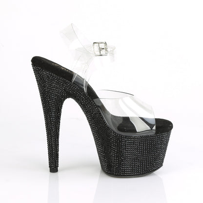 7" Heel, 2 3/4" PF Ankle Strap Sandal w/RS (Pleaser BEJ708DM/C/BRS)