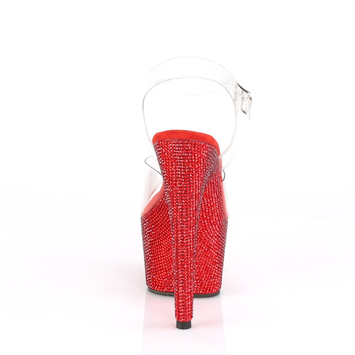 7" Heel, 2 3/4" PF Ankle Strap Sandal w/RS (Pleaser BEJ708DM/C/BRS)