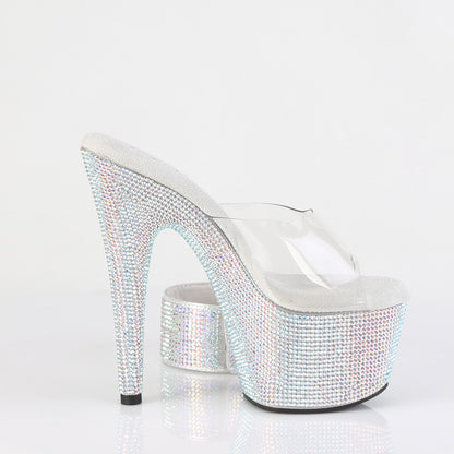 7" Heel, 2 3/4" PF RS Embellished Slide w/Matching Cuff (Pleaser BEJ712RS/C/BPRS)