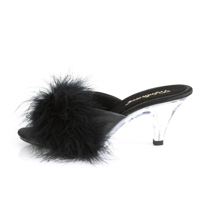 3" Heel, 1/8" Mini PF Marabou Fur Slide (Fabulicious BEL301F/BPPU)