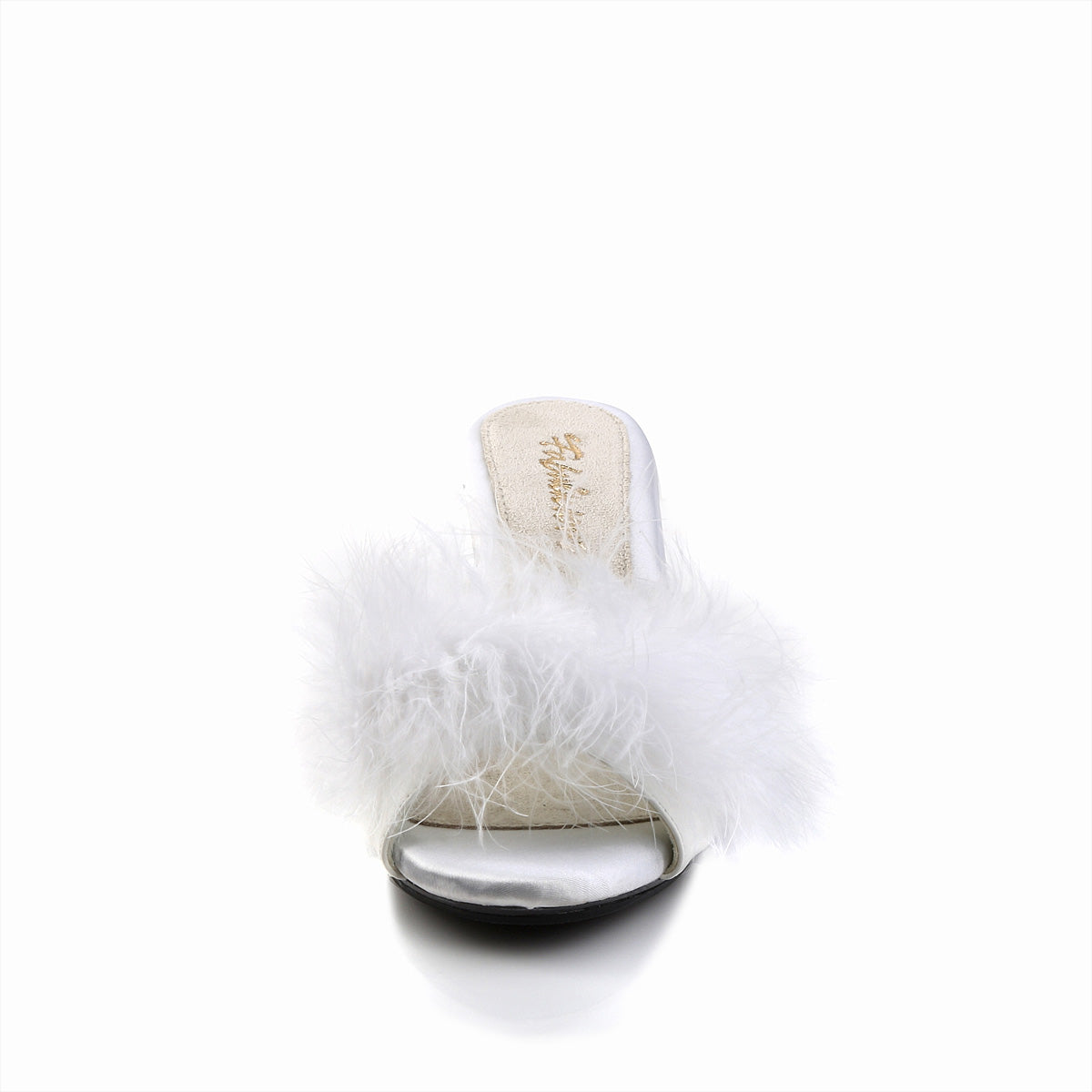 3" Heel, 1/8" Mini PF Marabou Fur Slide (Fabulicious BEL301F/BPPU)