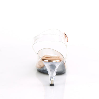 *3" Heel, 1/8" PF Ankle Strap Sandal (Fabulicious BEL308/C-ROGLD/C)