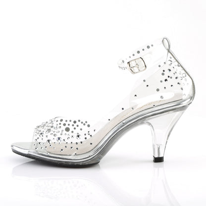3" Heel, 1/8" PF Ankle Strap Sandal W/ RS (Fabulicious BEL330RS/C/M)
