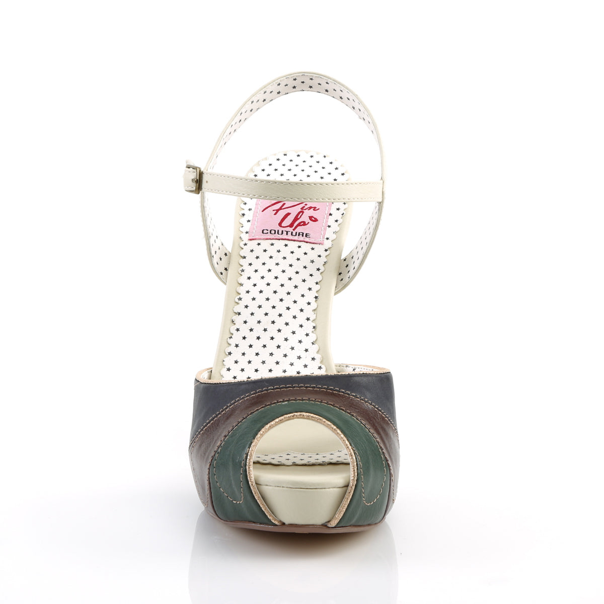 *4 1/2" Heel, 1" Hidden PF Ankle Strap Sandal (Pin Up Couture BETT27/CRMCPU)