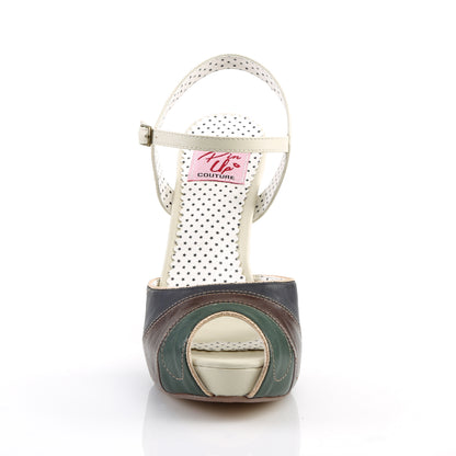 *4 1/2" Heel, 1" Hidden PF Ankle Strap Sandal (Pin Up Couture BETT27/CRMCPU)