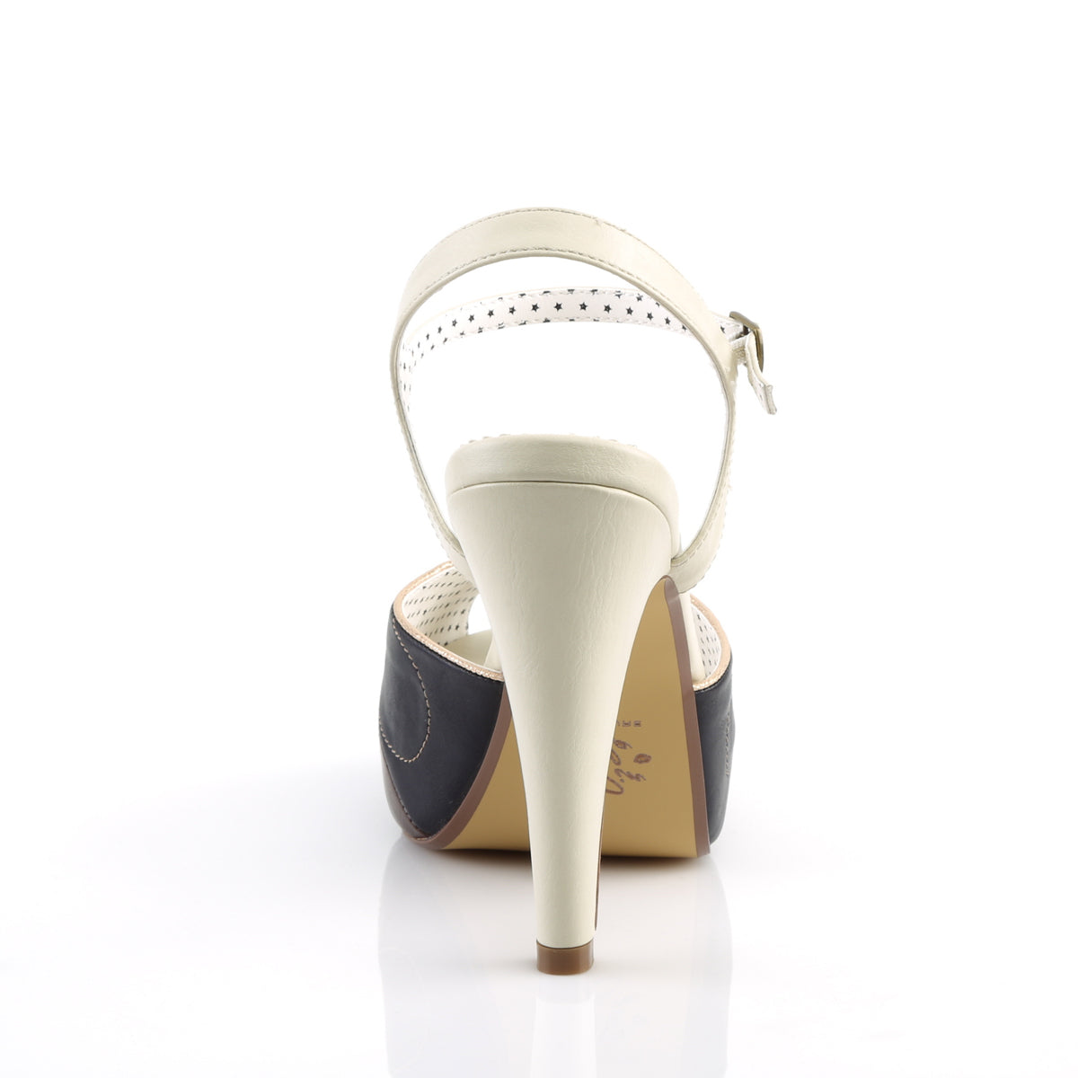 *4 1/2" Heel, 1" Hidden PF Ankle Strap Sandal (Pin Up Couture BETT27/CRMCPU)