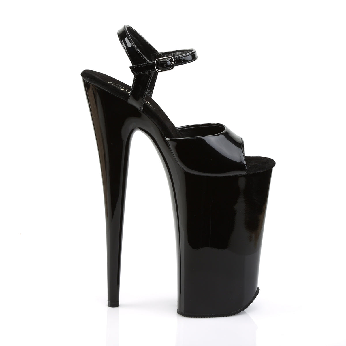 10" Heel, 6 1/4" PF Ankle Strap Sandal (Pleaser BEY009/B/M)