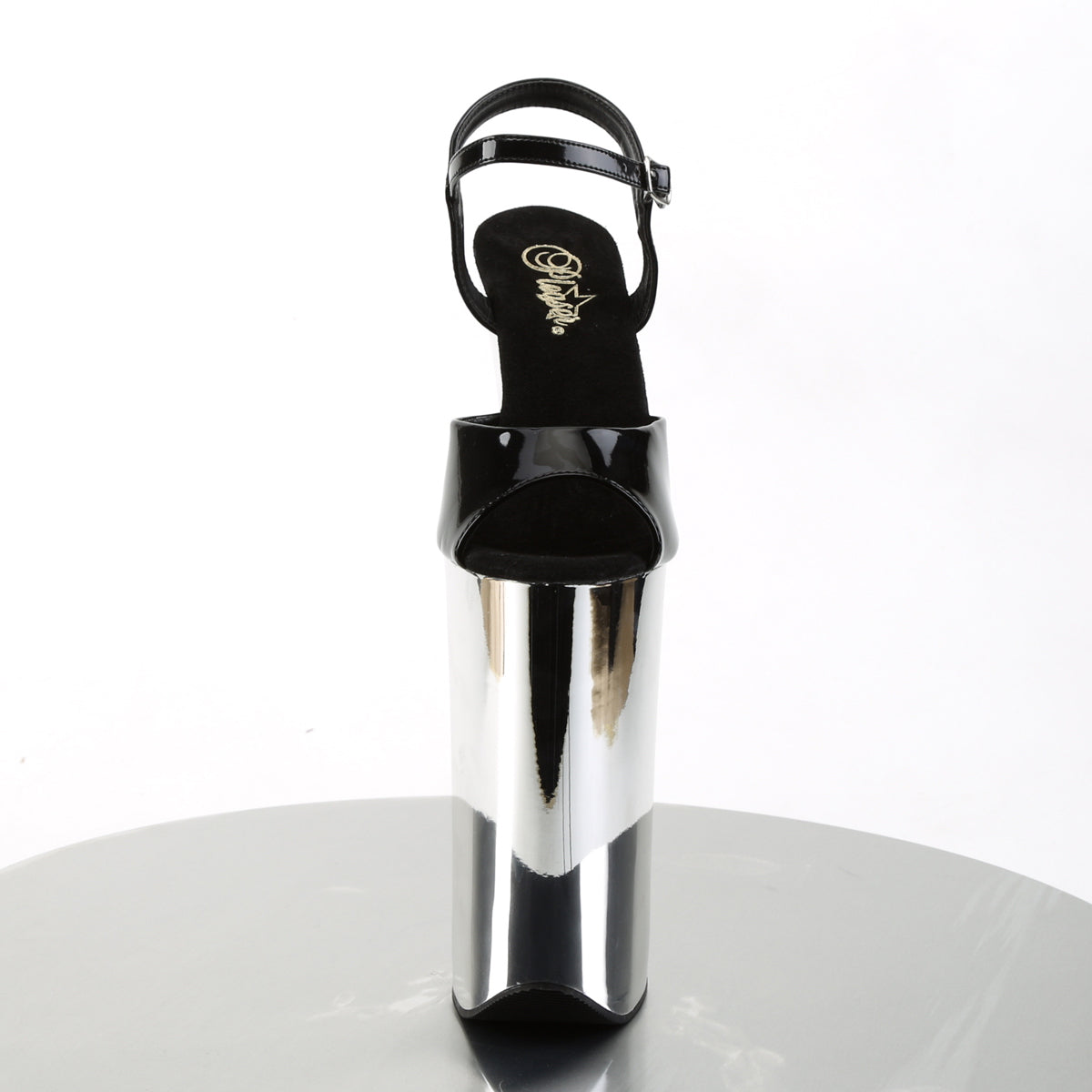 10" Heel, 6 1/4" PF Ankle Strap Sandal (Pleaser BEY009/B/M)