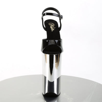 10" Heel, 6 1/4" PF Ankle Strap Sandal (Pleaser BEY009/B/M)