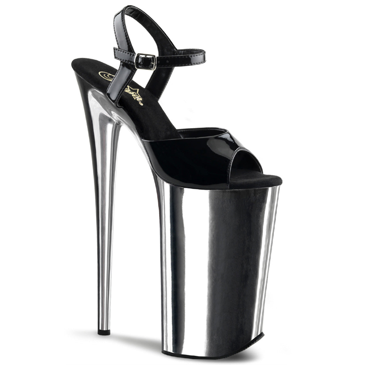 10" Heel, 6 1/4" PF Ankle Strap Sandal (Pleaser BEY009/B/M)