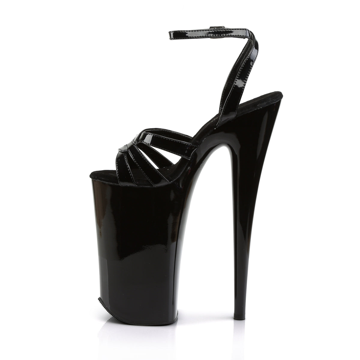 *10" Heel, 6 1/4" PF Wrap Around Ankle Strap Sandal (Pleaser BEY012/B/M)