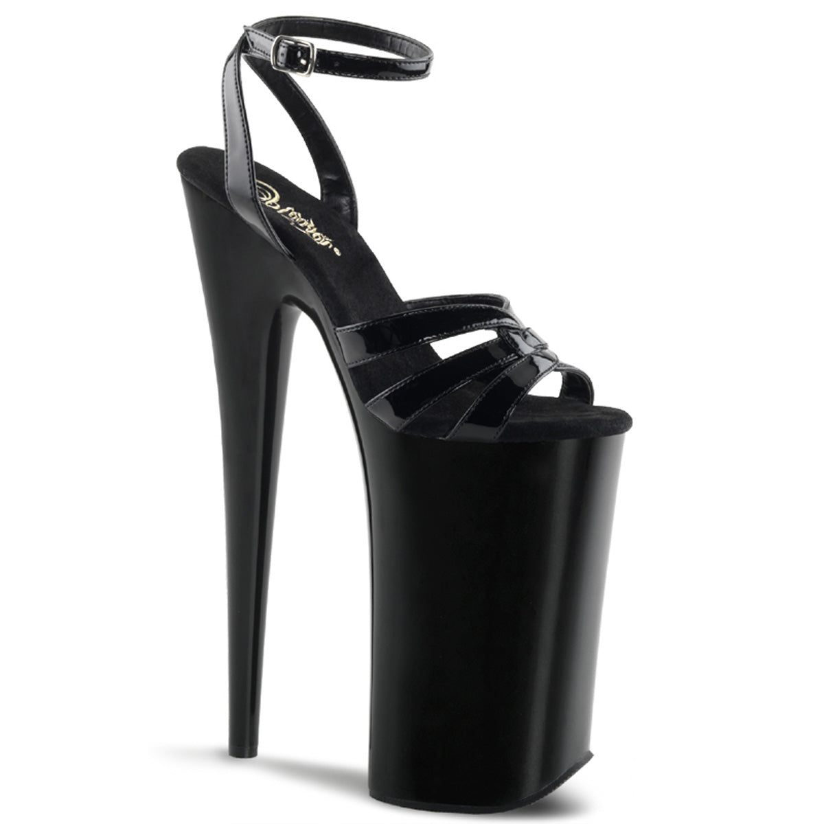 *10" Heel, 6 1/4" PF Wrap Around Ankle Strap Sandal (Pleaser BEY012/B/M)