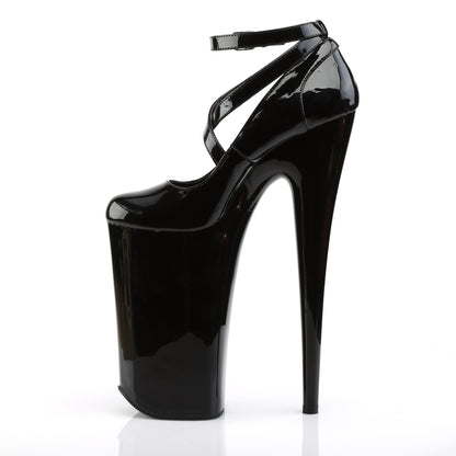 *10" Heel, 6 1/4" PF Criss-Cross Ankle Strap Pump (Pleaser BEY087/B/M)