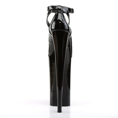 *10" Heel, 6 1/4" PF Criss-Cross Ankle Strap Pump (Pleaser BEY087/B/M)