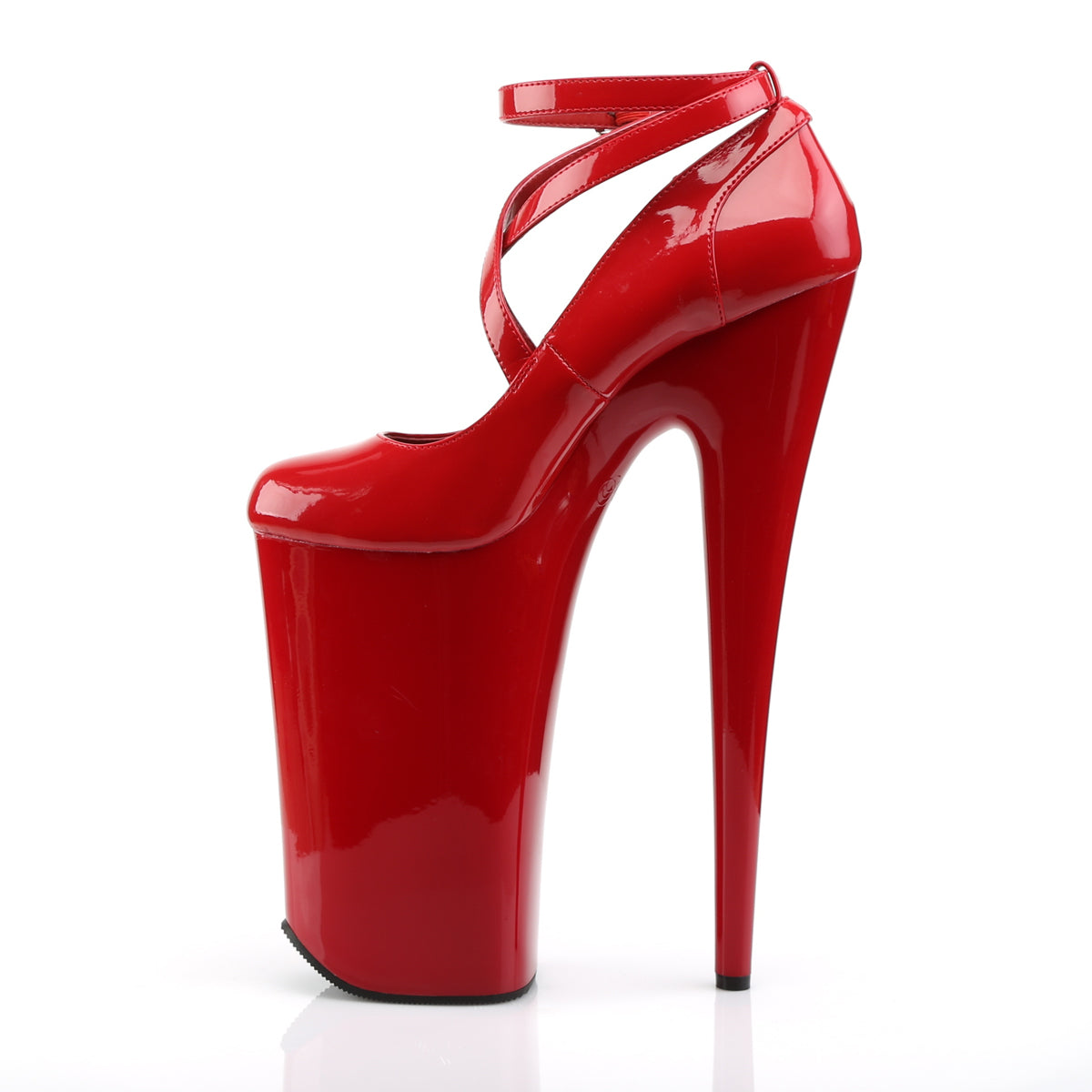 *10" Heel, 6 1/4" PF Criss-Cross Ankle Strap Pump (Pleaser BEY087/B/M)