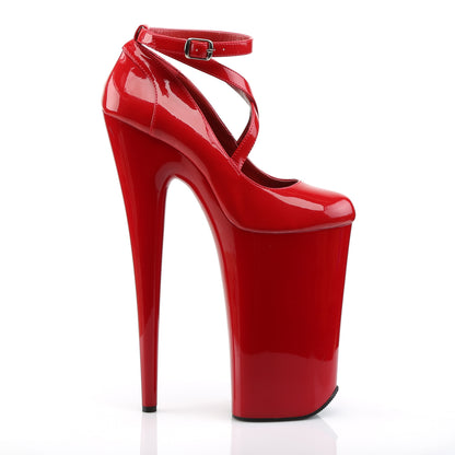 *10" Heel, 6 1/4" PF Criss-Cross Ankle Strap Pump (Pleaser BEY087/B/M)