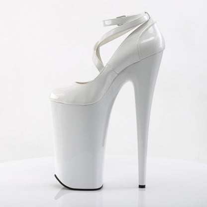 *10" Heel, 6 1/4" PF Criss-Cross Ankle Strap Pump (Pleaser BEY087/B/M)