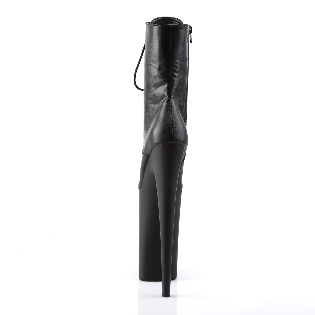 10" Heel, 6 1/4" PF Front Lace-Up Ankle Boot, Side Zip (Pleaser BEY1020/B/M)