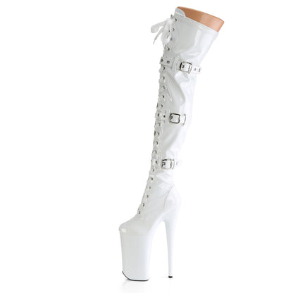 10" Heel, 6 1/4" PF Lace-Up Thigh Boot (Pleaser BEY3028/B/M)