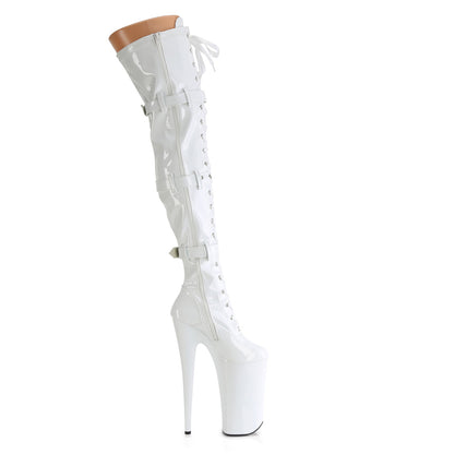 10" Heel, 6 1/4" PF Lace-Up Thigh Boot (Pleaser BEY3028/B/M)