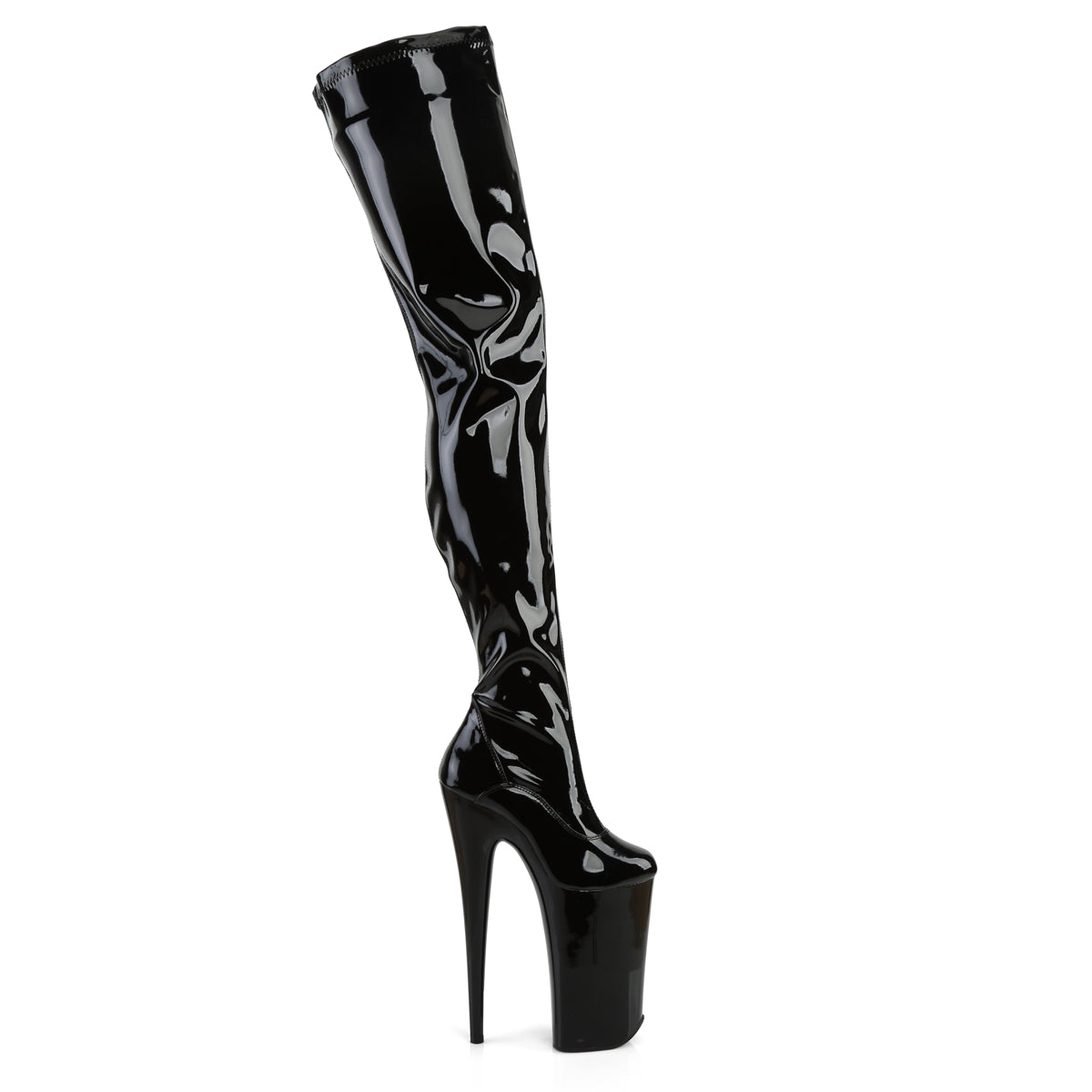 10" Heel, 6 1/4" PF Crotch Boot, Side Zip (Pleaser BEY4000/B/M)