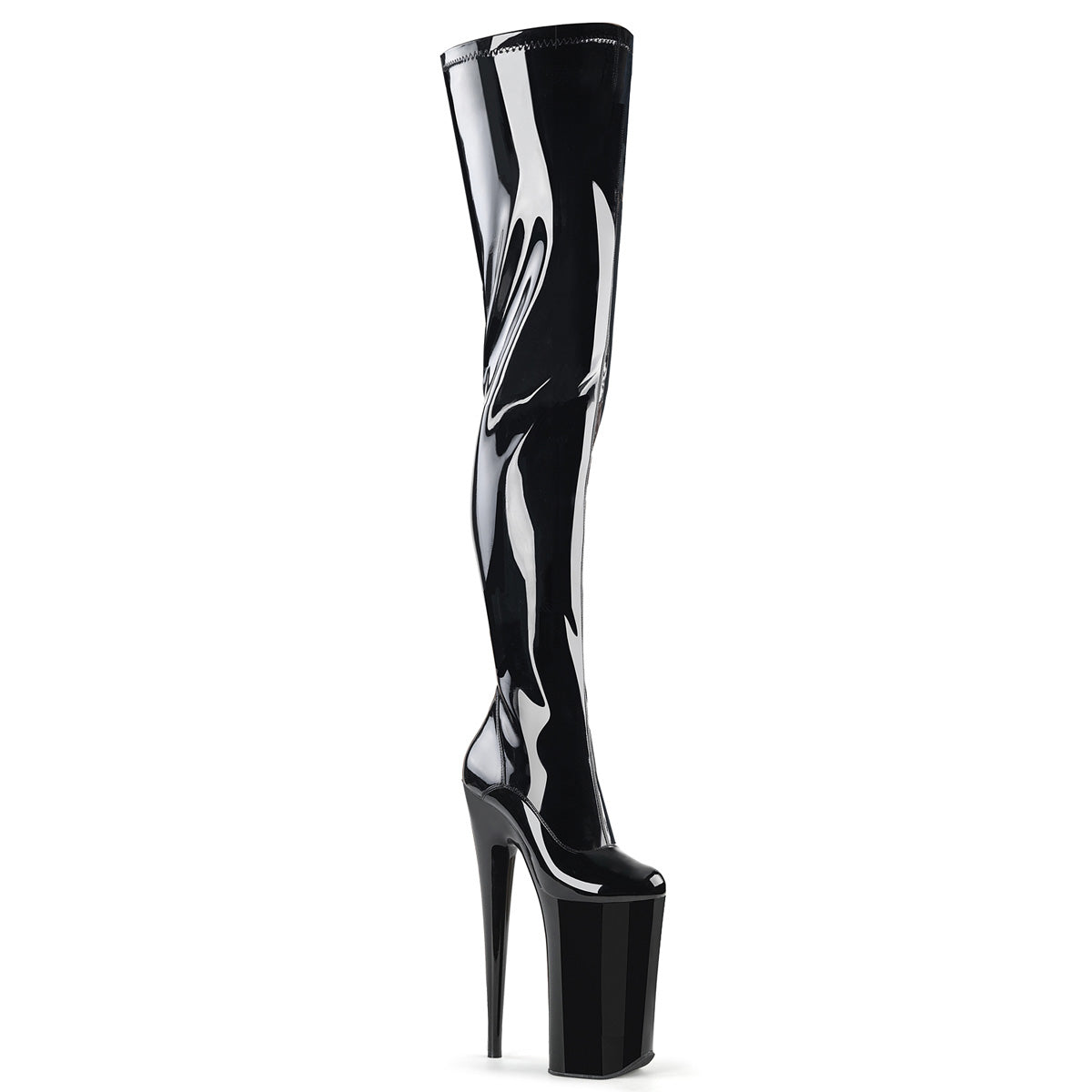 10" Heel, 6 1/4" PF Crotch Boot, Side Zip (Pleaser BEY4000/B/M)