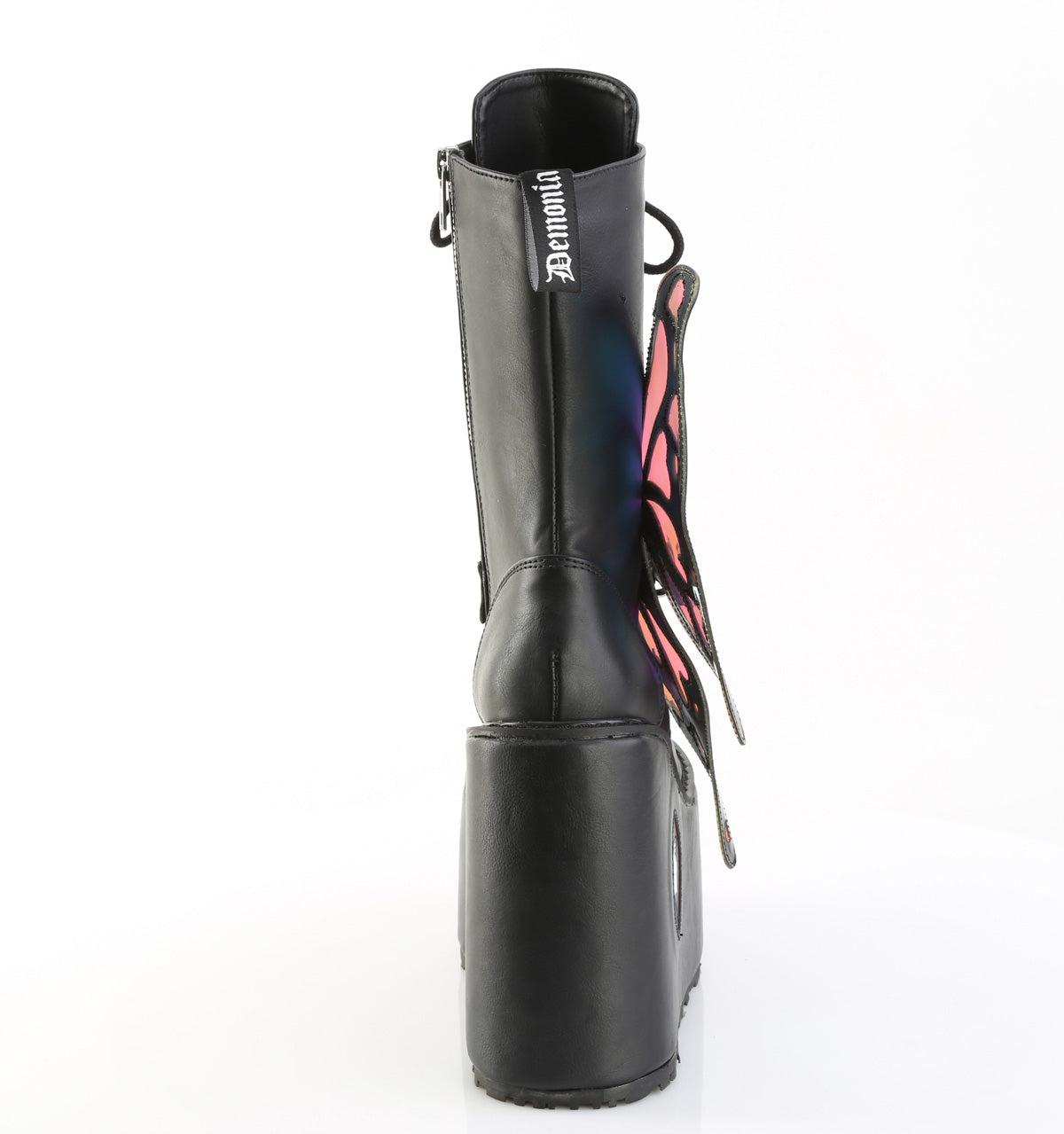 5 1/2" PF Lace-Up Mid Calf Boot, Side Zip (Demonia BLAZE158/BVL)