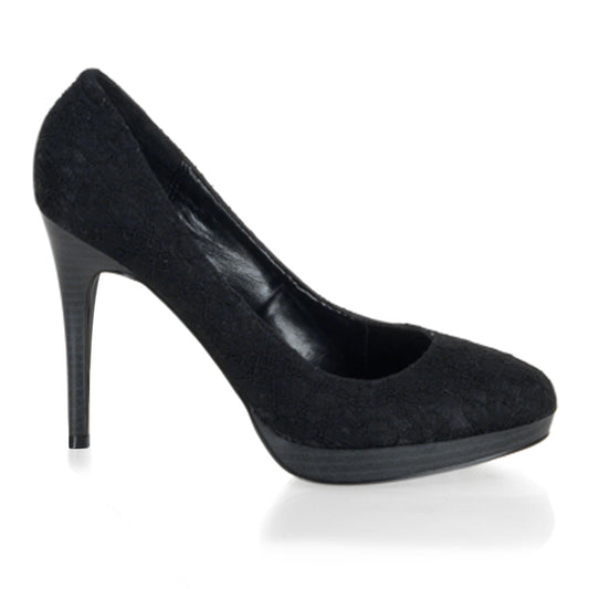 *4 1/4" Stiletto Heel Ankle Strap Mini-PF Pump (Pin Up Couture BLIS30-2/B/LA)